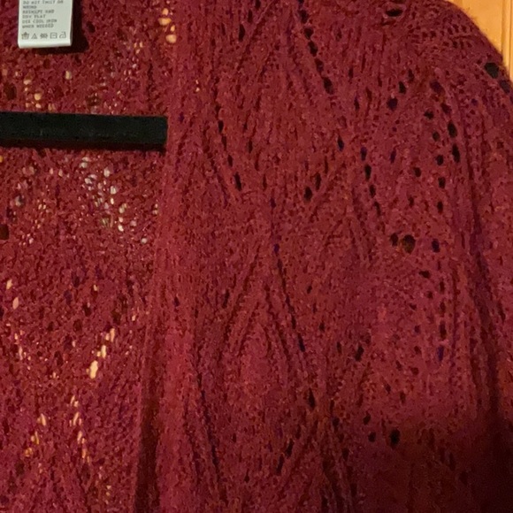August Silk long red cardigan, size large, great condition - Picture 2 of 5